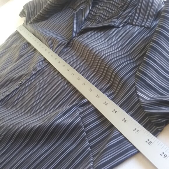 DCC woman's size 3X black, white and gray striped top - Picture 7 of 14